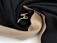 Ткань Джерси-флис цв. 01 Черный 440 гр/м2 шир. 150 см. производства Китай состав 65% виск  30% пэ  5% спандекс