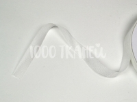 Ткань Лента клеевая нитепрошивная 15мм белая по долевой производства Китай состав 