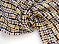 Ткань Ткань костюмная Гусиная лапка Черно-бежево-желтая 440 гр/м2 шир. 150см производства Китай состав 100% полиэстер