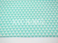 Ткань Треугольники мятно-белые КИТ 125г/м2 шир. 160см производства Китай состав 100% Хлопок