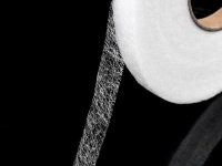 Ткань Паутинка клеевая, 10 мм, 73+/-1м, цвет белый производства Китай состав Полиэстер 100%