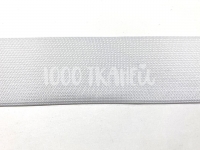 Ткань Резинка вязаная 45мм плоская белая производства Польша состав Латекс 100%