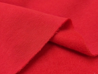 Ткань Футер 3-х нитка с начесом Китайский красный 320г/м2 шир. 180см производства Польша состав  80% хлопок 20% полиэстер