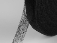 Ткань Паутинка клеевая, 10 мм,, цвет чёрный производства Китай состав Полиэстер 100%