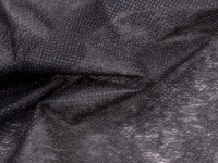 Ткань Флизелин клеевой точечный 25г/м2 цв. черный шир.90см  производства Китай состав 