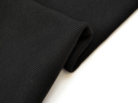 Ткань Кашкорсе Черный 320г/м2 шир. 130см производства Турция состав 95% хлопок 5% эластан 
