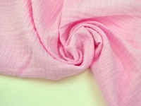 Ткань Муслин двухслойный (жатка) Розовый клубничный смузи  одноцветный  №14 125г/м2 шир. 135см производства Китай состав Хлопок 100%