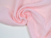 Ткань Муслин двухслойный (жатка) одноцветный Розовое кружево 125г/м2 шир. 135см производства Китай состав Хлопок 100%