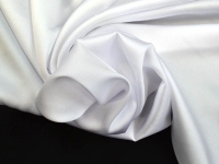 Ткань Атлас стрейч "Армани шелк" Белый холодный 11608 90г/м2 145см производства Китай состав 97% полиэстер 3% спандекс