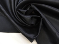 Ткань Ткань подкладочная Поливискоза Черный 86г/м² шир. 145см производства Китай состав 52% полиэстер, 48% вискоза