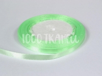 Ткань Лента атласная Мятно-зеленая 6мм 0090 производства Польша состав Полиэстер 100%