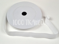 Ткань Резинка вязаная цв. белый 020мм Veritas производства Китай состав 
