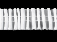 Ткань Шторная лента классическая, матовая, 2,5 см, цвет белый производства Россия состав Полиэстер 100%