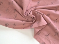 Ткань Фланель 100% хлопок Веточки на розовом 150 г/м2 шир 150см. производства Китай состав Хлопок 100%