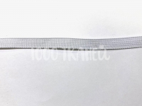 Ткань Резинка вязаная 10мм плоская белая производства Польша состав Латекс 100%