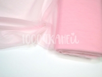 Ткань Фатин мягкий (Еврофатин) Розовое кружево №10 15г/м2 шир. 300см производства Турция состав 