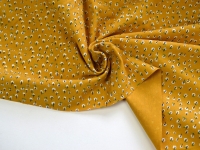 Ткань Фланель 100% хлопок Соцветие хлопка на желтом  150 г/м2 шир 150см. производства Китай состав Хлопок 100%