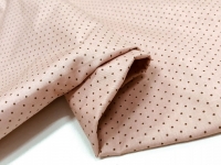 Ткань Точки коричневые на розово-бежевом шир. 160см. 125 г/м2 Китай  производства Китай состав Хлопок 100%