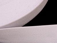 Ткань Резинка тканая SOFT  30мм цв. белый Ekoflex производства Россия состав 