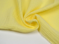 Ткань Муслин двухслойный (жатка) одноцветный Эквадорский банан 125г/м2 шир. 135см производства Китай состав Хлопок 100%