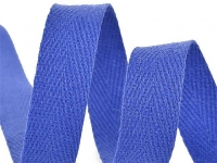 Ткань Тесьма киперная 15 мм хлопок 3,8г/м Синий Василек производства Китай состав 100% Хлопок