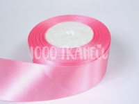 Ткань Лента атласная Розовая 50мм 0066 производства Польша состав Полиэстер 100%