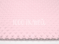 Ткань Плюш Минки дотс сахарно-розовый 250г/м2 шир. 180см производства  состав Полиэстер 100%