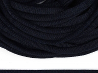 Ткань Шнур плоский х/б 12мм турецкое плетение 024 Темно-синий производства Россия состав 100% Хлопок