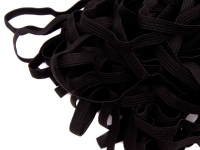 Ткань Резинка вязаная 15мм цв. черный АБ производства Россия состав 