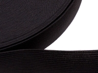 Ткань Резинка вязаная 40мм цв. черный Veritas производства Китай состав 