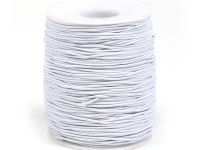 Ткань Резинка шляпная 1,3мм плетеная круглая Белый производства Польша состав Латекс 100%