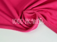 Ткань Футер 3-х нитка петля Розовая Фуксия №57 диагональ 340г/м2 шир. 180См производства Турция состав 65% хлопок 35% полиэстер