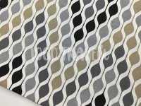 Ткань Duck с водоотталкивающим покрытием Орнамент серый 320гр/м2 шир.180см производства Турция состав 65% хлопок 35% полиэстер