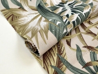Ткань Duck с водоотталкивающим покрытием Королевская лилия цвет бежевый 320гр/м2 шир.180см производства Турция состав 65% хлопок 35% полиэстер