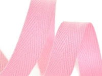 Ткань Тесьма киперная 15 мм хлопок 3,8г/м Светло-розовый производства Китай состав 100% Хлопок