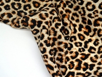 Ткань Штапель Леопард 110 г/м²  шир.140 см производства Китай состав 100% Вискоза
