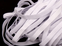 Ткань Резинка вязаная 04мм цв. белый АБ производства Китай состав 
