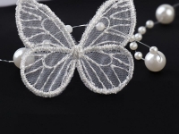 Ткань Вязаный элемент «Бабочки», 3,5 × 4 см, цвет белый производства Китай состав 