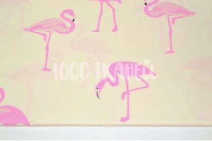 Фламинго на ванильном 125г/м2 шир. 160см