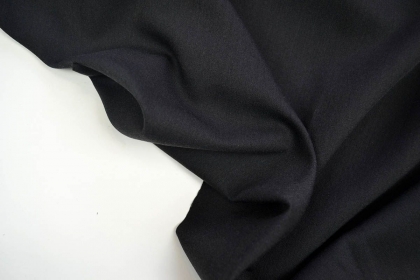 Ткань костюмная Гальяно Одноцветная 37615 Черная 180г/м2 150см