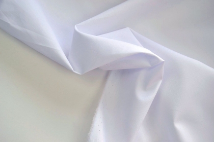 Ткань рубашечная 115 г кв.м 65% полиэстер, 35% хлопок шир.150 см цв.01 белый