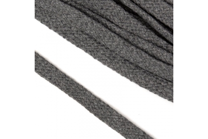 Шнур плоский х/б 12мм турецкое плетение 029 Серый