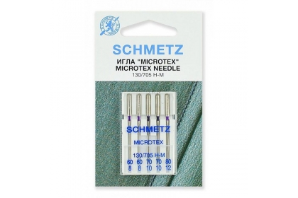 Иглы микротекс (особо острые) Schmetz 130/705H-M № 60(2),70(2),80, уп.5 игл