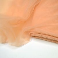 Ткань Фатин мягкий (Еврофатин) Персиковый №7 15г/м2 шир. 300см производства Турция состав 