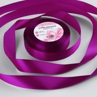 Ткань Лента атласная, 25 мм, цвет пурпурный №34 производства Китай состав Полиэстер 100%