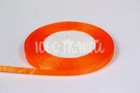 Ткань Лента атласная Оранжевая 6мм 0004 производства Польша состав Полиэстер 100%
