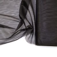 Ткань Фатин мягкий (Еврофатин) Черный оникс №52 15г/м2 шир. 300см производства Турция состав 