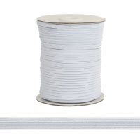 Ткань Резинка-продежка 05мм цв. Белый  производства Китай состав Латекс 100%