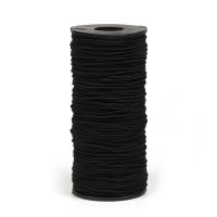 Ткань Резинка шляпная 2мм плетеная круглая Черный производства Китай состав Полиэстер 100%