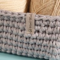 Купить Бирка с кнопкой «Hand made», 8 × 1,5 см, цвет серый, 5096677 в Калининграде